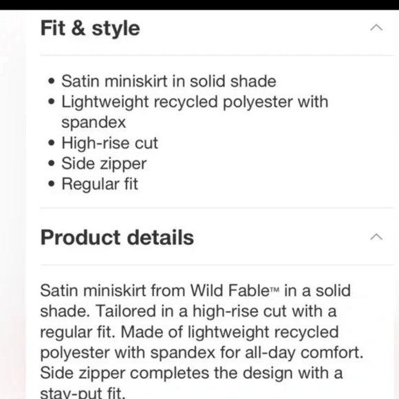 Wild Fable Off-White Mini Skirt - Picture 6 of 8